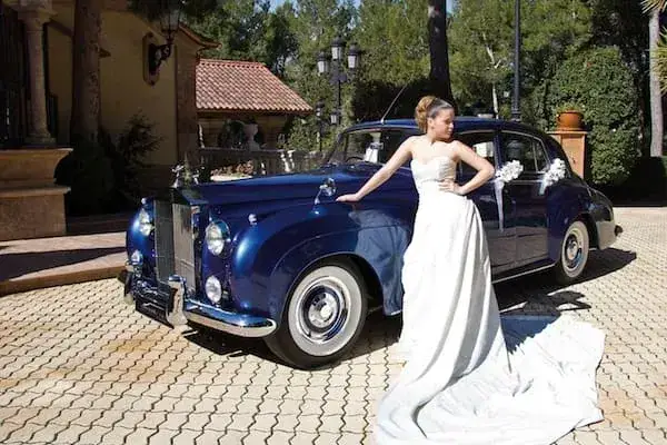 Alquiler de Rolls Royce azul para bodas en Valencia