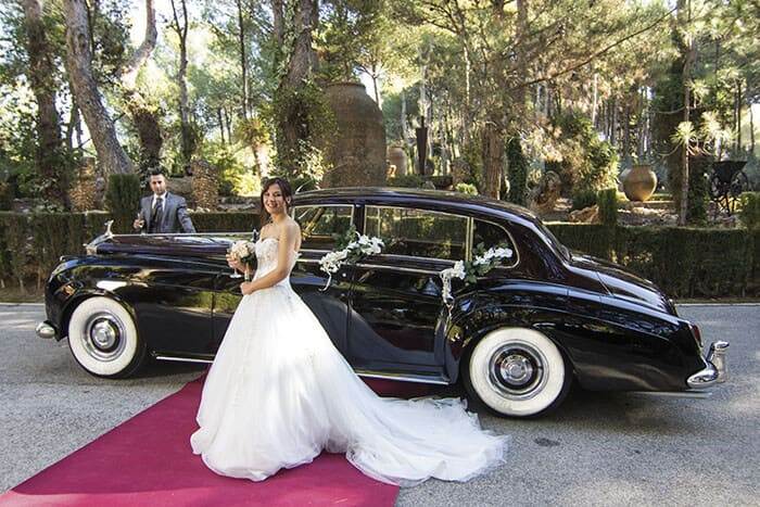 Rolls Royce Silver Cloud 1959 negro y burdeos para bodas