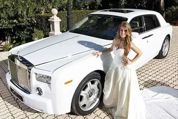 Rolls Royce Blanco Phantom para bodas y eventos en Valencia