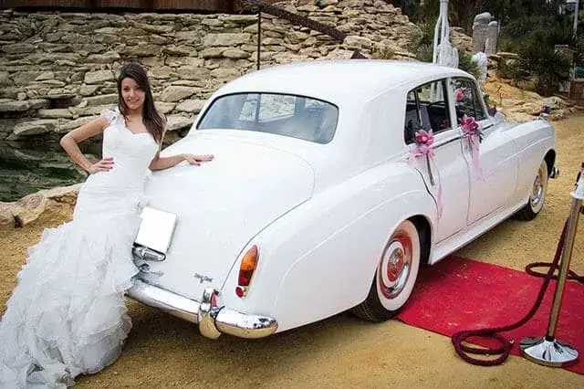 Rolls Royce blanco Silver Cloud 1964 para bodas en Valencia y Castellón